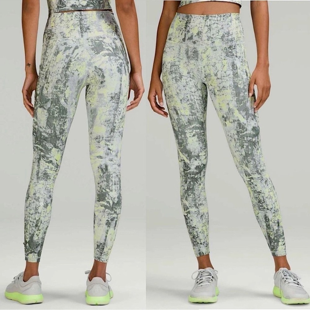 Lululemon Wunder Train High Rise Tight Pockets 25" Cinder Grain Smoked Spruce 6